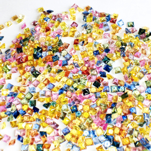 Pierres précieuses carrées en saphir naturel multi taille princesse Qualité AAA Lustre AAA très belles pièces et parfaites pour la fabrication de bijoux - Product Image 1