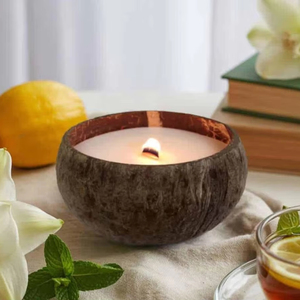 เทียนหอมกลิ่นขี้ผึ้งมะพร้าวงานแฮนด์เมดจากโรงงานในเวียดนามโดยตรงสำหรับงานแต่งงานของขวัญสปาสำหรับตกแต่งบ้านของตกแต่งปีใหม่วาเลนไทน์ - Product Image 1