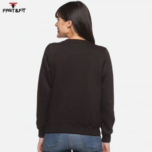 Comprar al por mayor logotipo personalizado de gran tamaño de las mujeres pulóver Sudadera de cuello redondo para la sudadera de las mujeres - Product Image 4