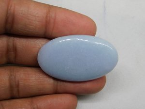 Cabochon d'angélite de forme ovale naturelle 100% de qualité supérieure pour la fabrication de bijoux, prix de gros OEM en vrac - Product Image 3