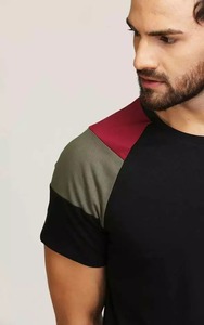 Vente en gros, impression personnalisée, noir, blanc, simple, col ras du cou, t-shirt surdimensionné pour hommes - Product Image 3