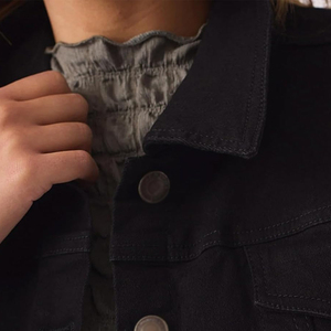 Streetwear Veste en jean pour femmes Services OEM ODM Veste en jean courte pour femmes de toutes tailles disponibles - Product Image 6