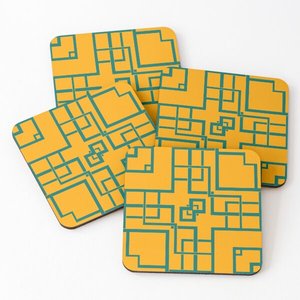 Eco Friendly Premium Quality Wood & Enamel Printed 100% Handmade Serving Tea Cup Coasters Mats Use for Home Hotel &Restaurant - Product Image 2