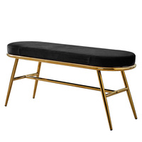 Chaises de salle à manger modernes de luxe pour la maison, meubles en acier avec revêtement en velours, chaises de bureau, banc avec revêtement en velours rose