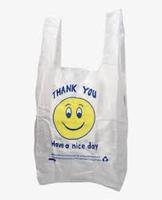 Sac plat HDPE bon marché avec gravure Taille et épaisseur biodégradables et personnalisables pour l'emballage des courses de supermarché