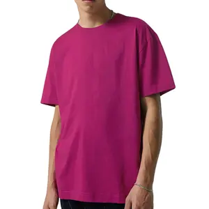 귀하의 스타일 여행 공장 직접 사용자 정의 플러스 사이즈 두꺼운 면 퍼프 인쇄 드롭 숄더 티셔츠 방글라데시에서 낮은 MOQ