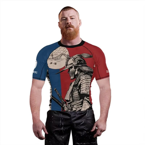 Hot Selling Custom Logo Design Long Sleeve Rash Guard for BJJ MMA Jiu Jitsu Training & Competition Breathable Sublimation <b>Print</b> - Product Image 1