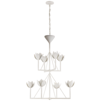 Lampe à suspension moderne en métal avec abat-jour floral Décoration de la maison Lampe de plafond Lustres suspendus pour la maison