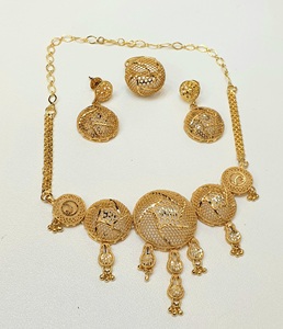 Pendientes Colgantes de Filigrana Chapados en Oro, Pendientes Redondos con Colgante Floral para Mujer, Joyería para Fiestas - Product Image 2