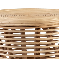 Table basse en rotin traditionnelle, designs uniques faits à la main, style antique, 50x50x55cm, réglable, pour se détendre, meubles de salon