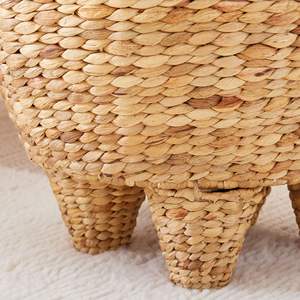 Precio más barato tejido a mano diseños personalizados agua Jacinto animal cesta marrón llama en forma de cestas de lavandería - Product Image 5