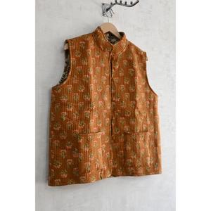 Chaleco Acolchado de Algodón Ecológico Hecho a Mano para Mujer, Chaqueta sin Mangas con Estampado Étnico, Prenda Exterior Elegante con Botones - Product Image 3