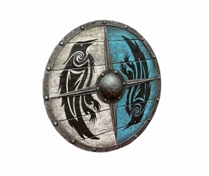 Escudo vikingo Medieval redondo negro, protección totalmente funcional de larga duración, escudo medieval para batalla, uso de decoración del hogar - Product Image 6