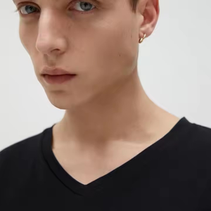 Camiseta informal de algodón para hombre, ropa de calle de verano transpirable de alta calidad, estampado de logotipo personalizado de gran tamaño, tela de 180 gramos OEM disponible - Product Image 3