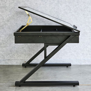 DraftingDesk DD68007 Contemporary Architectural <b>Drawing</b> Desk with Metal Stand and Glass Top for <b>Office</b> Study or Bedroom Use - Product Image 6