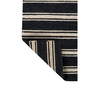 Alfombras de Yute y Cáñamo Nomadic Threads PDJT-774 Gris Negro, Tejido Plano, Rayas Abstractas, Rectangulares, para Pasillo, Habitación, Hogar - Product Image 5