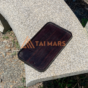 Vente en gros de plateau rectangulaire en bambou noir de haute qualité pour stockage de service de thé de dessert de collations de fruits - Product Image 5