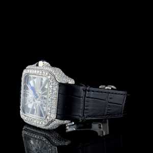 นาฬิกาเพชรโมอิสซาไนต์สั่งทำระดับไฮเอนด์ ประดับเพชรเต็มเรือน ขนาด 41 มม. สายยาง กันน้ำ หรูหรา สไตล์ธุรกิจ แฟชั่น ฮิปฮอป - Product Image 2