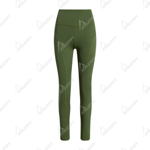 Leggings de yoga à taille élastique de qualité supérieure idéaux pour le yoga Pilates offrant un maximum de confort, de flexibilité et de performance - Product Image 3