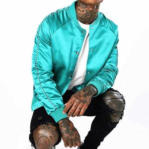 Chaquetas de satén personalizadas para hombre Chaqueta de equipo deportivo de satén de béisbol Tasa de venta total 2025 Chaqueta de satén - Product Image 2