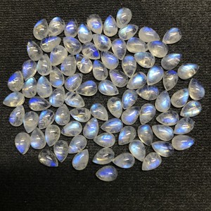 Cabochon en pierre de lune arc-en-ciel naturelle à dos plat 6x9mm pierres précieuses semi-précieuses calibrées par Vivaaz Gems saphir arc-en-ciel - Product Image 5