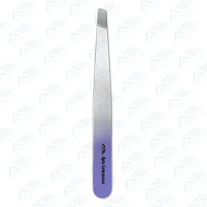 Pinzas de cejas y pestañas de Punta inclinada de alta calidad, herramienta de maquillaje con logotipo personalizado con aplicador de etiqueta privada, venta al por mayor - Product Image 4