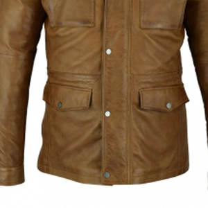 Producto más vendido Chaqueta superior de cuero Las mejores chaquetas de cuero delgadas de invierno para hombres Chaqueta de cuero de diseño personalizado - Product Image 4