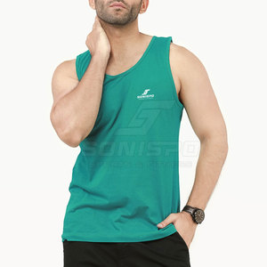 SONISPO SPORTS & FITNESS Débardeur de sport pour homme, prix abordable, confortable, respirant, séchage rapide, léger, polyester/coton - Product Image 1