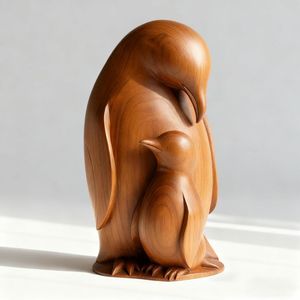 Escultura decorativa de madera para mesa, diseño inspirado en la naturaleza para un estilo de interiores sereno, decoración de mesa para sala de estar - Product Image 1