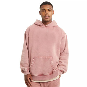 Sweat à capuche surdimensionné en tissu polaire français, écologique, coupe-vent, brodé, streetwear, homme femme, 100% coton, hiver - Product Image 1