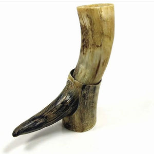 Corne décorative 100% naturelle faite à la main, bœuf/Buffalo, avec support en corne, à vendre par lametierartz - Product Image 3