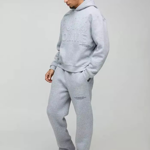 ชุดวอร์มลำลองสำหรับผู้ชายชุดวอร์มเนื้อผ้าระบายอากาศได้ดีและใส่สบายพิมพ์ลายนูน - Product Image 1