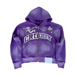 Nueva Llegada, Sudaderas con Capucha de Verano de Alta Calidad de Aerstride Industries, Lavado Ácido, Estilo Desgastado, 100% Poliéster, Secado Rápido, Diseño con Bolsillos - Product Image 1