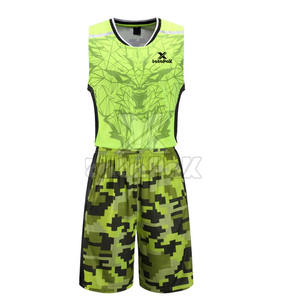Uniformes de basket-ball respirants à séchage rapide pour hommes, ensembles de basket-ball en gros avec techniques imprimées - Product Image 1