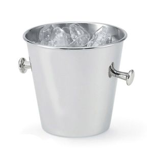 Décoration de table classique couleur argent refroidisseur aluminium métal rond vin Champagne seau pour fête de mariage article seau à glace - Product Image 6