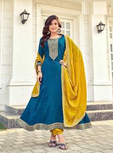 Elegante Kurti Vichitra Bordada, Último Estilo de Diseñador, Ropa Étnica para Damas, Look Casual Cómodo, Disponible en Stock, Venta al por Mayor - Product Image 2