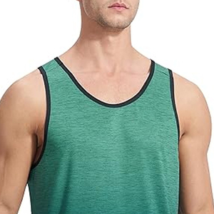 OEM Service Available! Men's Casual 100% Cotton Gym Fitness Workout Tank Tops Custom Logo Print O-Neck <b>Singlet</b> Plus Breathable - Product Image 4
