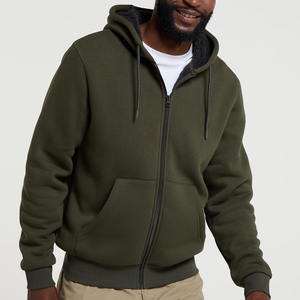 Sweatshirts à capuche en molleton biologique pour hommes Sweatshirts à capuche zippés 100% coton avec capuche pour hommes - Product Image 5