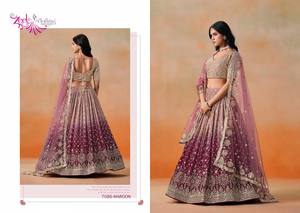 Georgette คอลเลกชัน lehenga choli แคตตาล็อกเต็มรูปแบบที่มีอยู่ในอัตราขายส่งคอลเลกชันงานแต่งงานราคาขายส่ง - Product Image 5