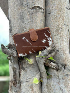 ใหม่กระเป๋าสตางค์หนังแฮนด์เมดแท้แบบใหม่สำหรับผู้หญิงกระเป๋าสตางค์แบบบางกระเป๋าสตางค์หนังสแนปหนังขนสัตว์กระเป๋าสตางค์หนังวัวแท้ - Product Image 2