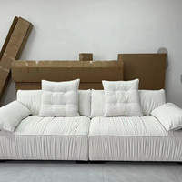 Ensemble de meubles de salon de style italien moderne, canapé modulaire extensible trois places, canapé sectionnel luxueux rembourré