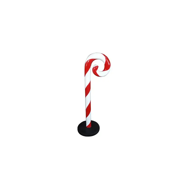 Kualitas bagus harga rendah buatan Swirl Lollipop Resin kerajinan hadiah item permen tongkat ornamen natal