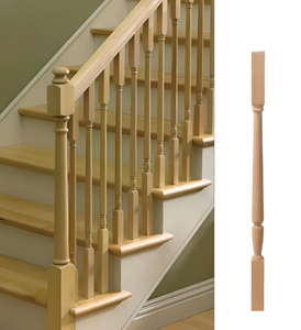 Balaustres Ajustables de Madera Maciza de Álamo, Diseño Tradicional, Marca EFS, 1 Año de Garantía, Precio Directo de Fábrica en Vietnam, para Escaleras - Product Image 6
