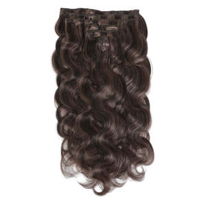 คลิปต่อผมแท้แบบเวฟ 8 นิ้ว สีน้ำตาลช็อกโกแลตผสมสีน้ำตาลเข้ม - Product Image 3