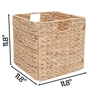 Panier de rangement en forme de cube en jacinthe d'eau Panier de rangement fait à la main Vente en gros Écologique Fabriqué au Vietnam - Product Image 2