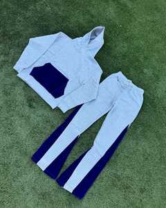 Survêtement en polaire surdimensionné pour hommes personnalisé ensemble de pantalons de survêtement et de sweat à capuche streetwear vintage respirant grande taille quantité minimale de commande bas pour l'été - Product Image 3