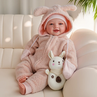 Poupée bébé réaliste Mia de 17 pouces, nouveau-né, fille, tête en vinyle, corps en tissu doux, visage souriant