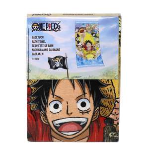 Serviette de bain One Piece Monkey D. Luffy et les Pirates du Chapeau de Paille 70x140cm, serviette de plage carrée douce à motif de dessin animé pour la maison ou l'hôtel - Product Image 1