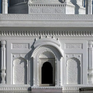Domo de Mezquita de Mármol Blanco Hecho a Mano, Impermeable, Arquitectura Mazar, Arcos, Pilares, Tallado Islámico, Diseño Tradicional HAYAT - Product Image 1