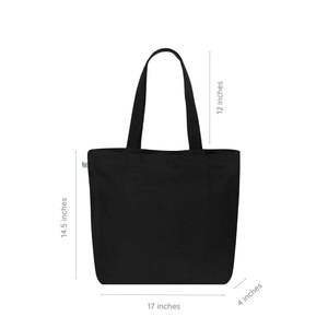 <b>Large</b> Zipper Tote <b>Bag</b> Sparrow Love Durable 12oz <b>Canvas</b> Eco-Friendly Heat Transfer Printed Medium Long for Daily Use Advertising - Product Image 3